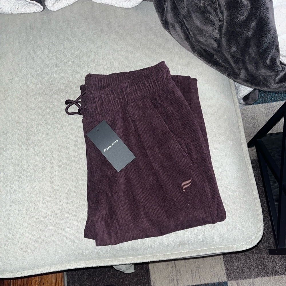 Fabletics Men's Corduroy Pants - Deep Burgundy